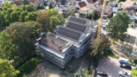Luftbild mit PV-Anlage - Erstbezug barrierefreier ETW im EG in guter Lage – provisionsfrei direkt vom Eigentümer!