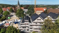 Luftbild von Süden - Erstbezug barrierefreier ETW im DG mit Aufzug in guter Lage – provisionsfrei direkt vom Eigentümer!