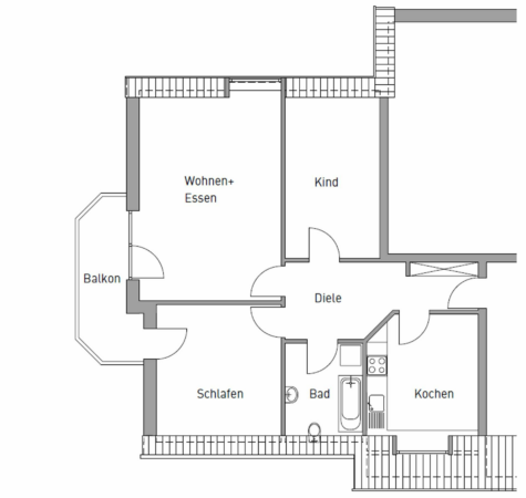 Schöne Wohnung nahe dem Schulzentrum, 49124 Georgsmarienhütte, Dachgeschosswohnung
