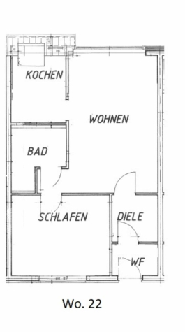 Zentralgelegene 2 Zimmerwohnung für Senioren, 49124 Georgsmarienhütte, Etagenwohnung